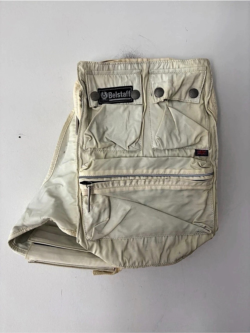 Belstaff Cream Utility Backpack